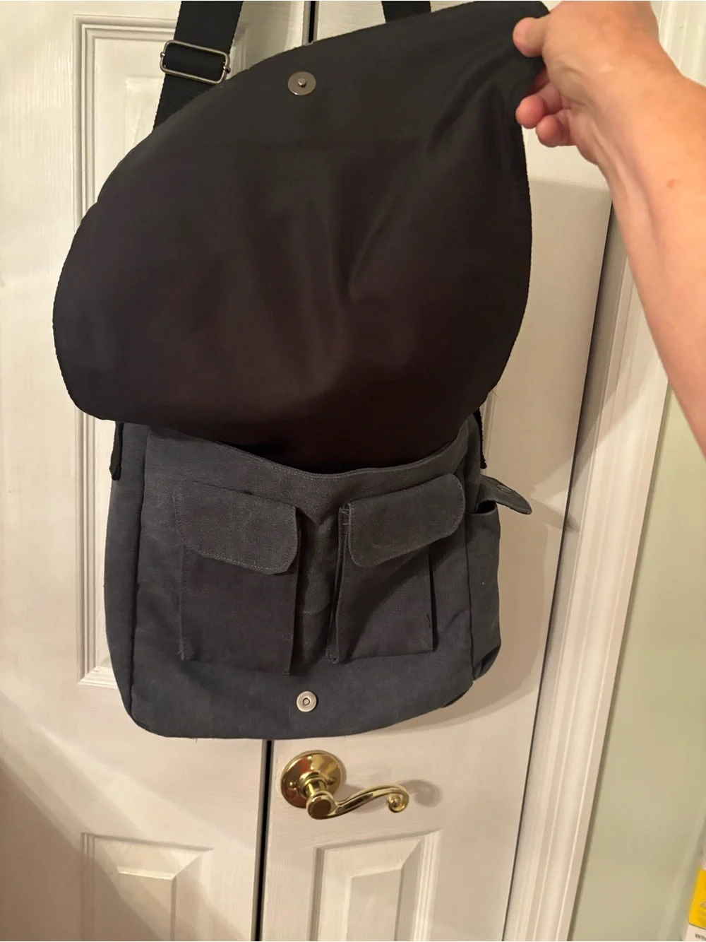 Jurassic World Graphic Messenger Bag - Gray with Red Accent